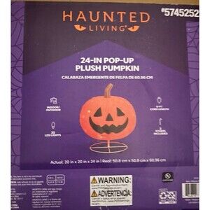 Haunted Living Halloween 24 In Pop-up Pumpkin Free Standing Decor New